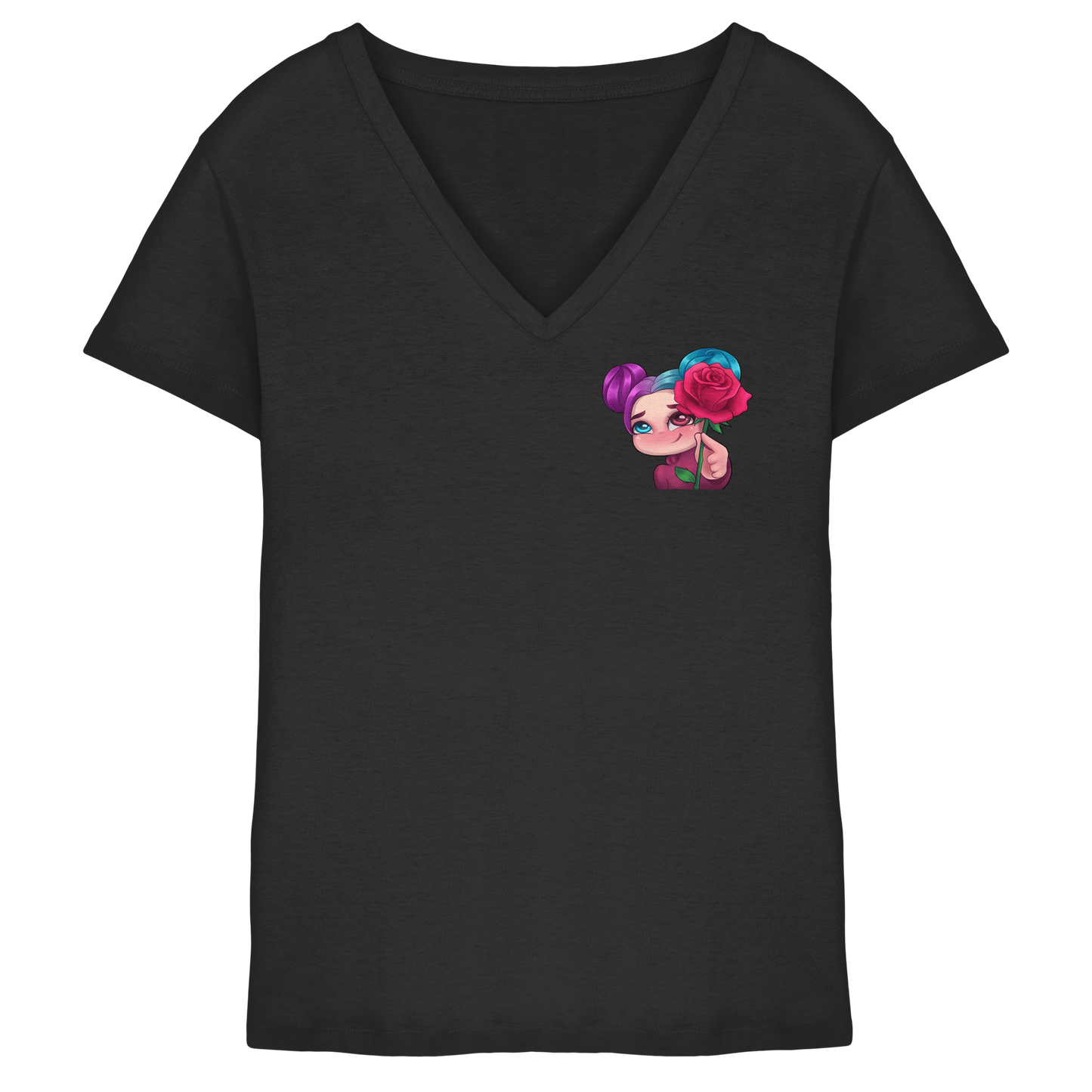 xLadyLikex Blume - Ladies V-Neck Shirt