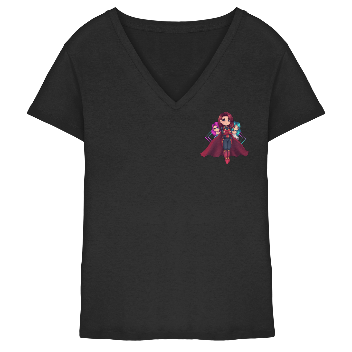 xLadyLikex HeroMama - Ladies V-Neck Shirt