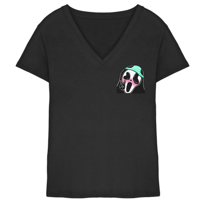 Xo_Purple_Dragon_oX GhostFace - Ladies V-Neck Shirt