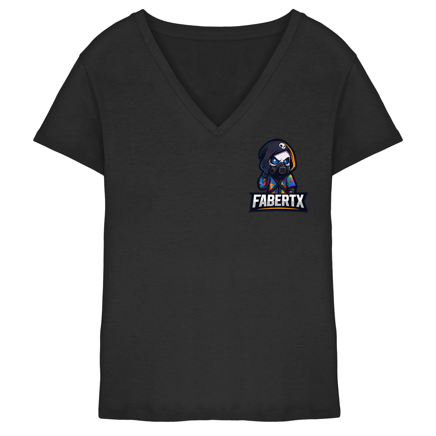 Fabertx Logo - Ladies V-Neck Shirt