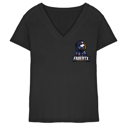 Fabertx Logo - Ladies V-Neck Shirt