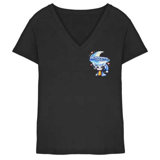McHammer1502 Logo - Ladies V-Neck Shirt