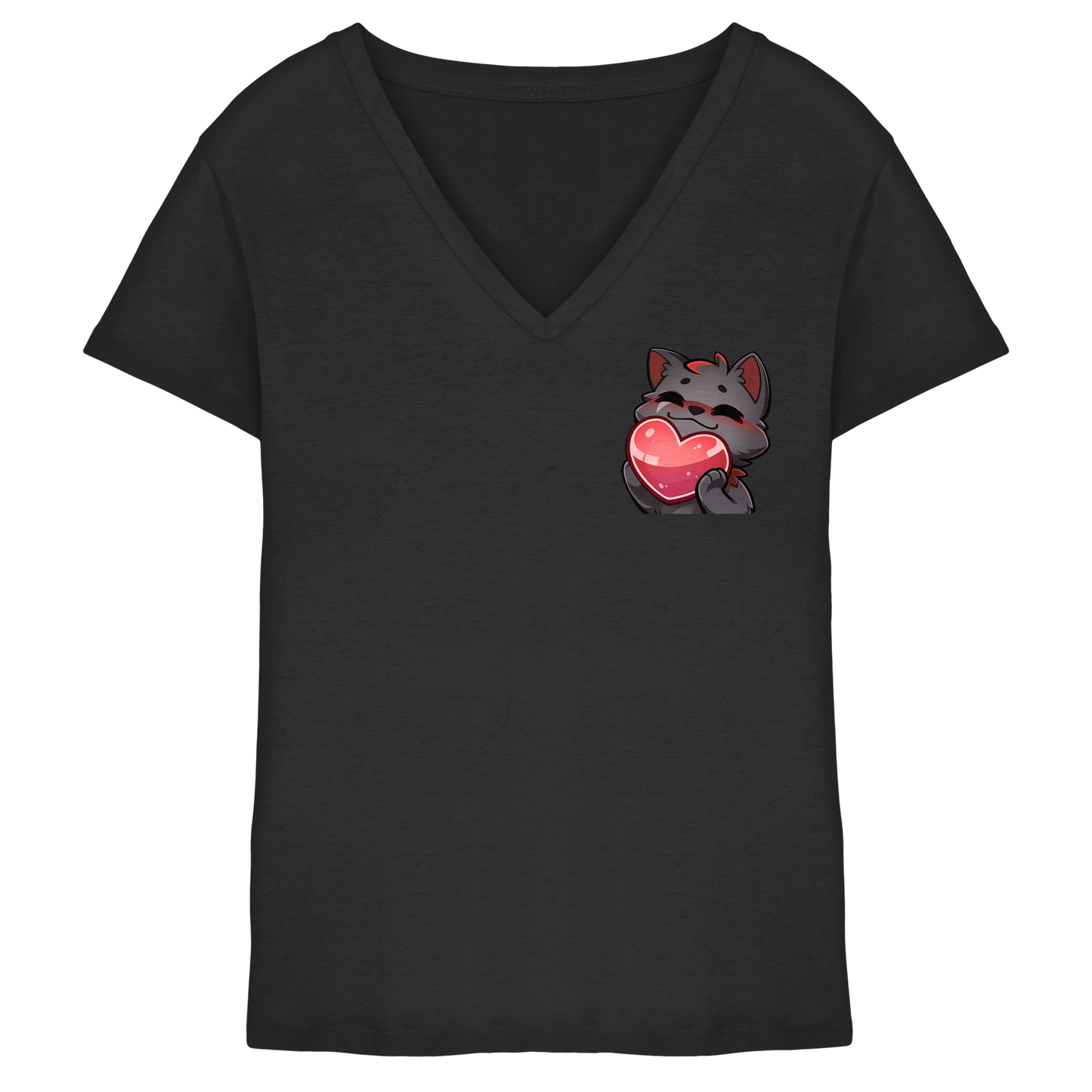 Blutwuff Heart - Ladies V-Neck Shirt