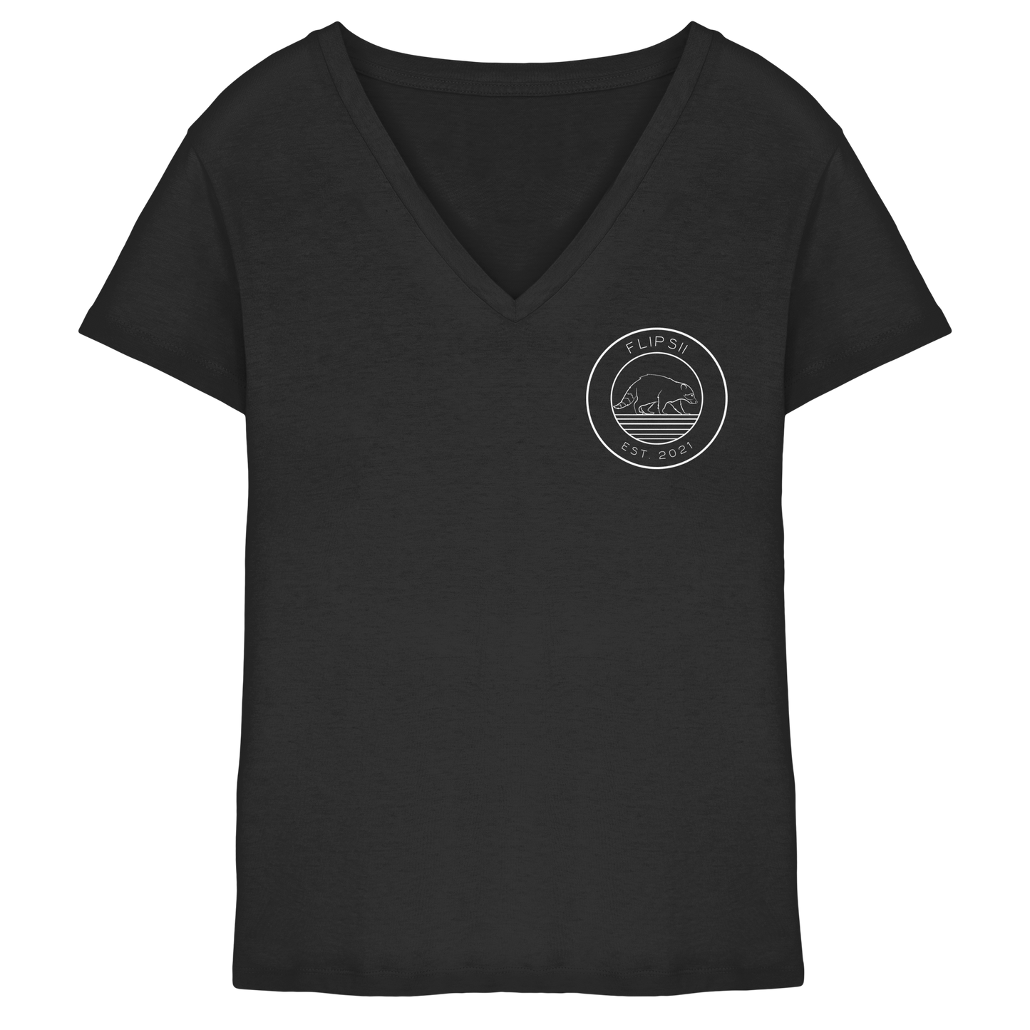 Flipsii_ Logo - Ladies V-Neck Shirt