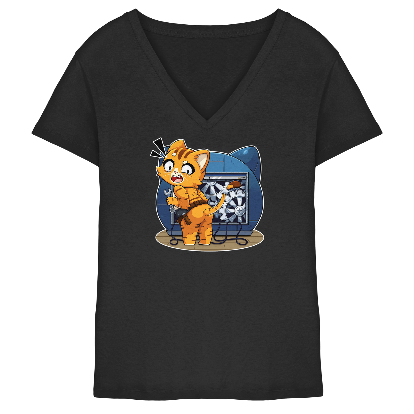 FeineKatze nix Create - Ladies V-Neck Shirt