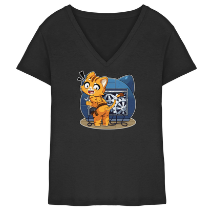 FeineKatze nix Create - Ladies V-Neck Shirt