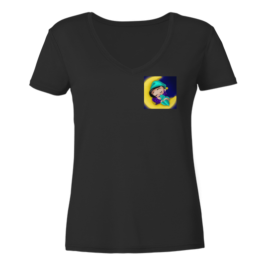 x_Kookie_Moon_x Sleep - Ladies V-Neck Shirt