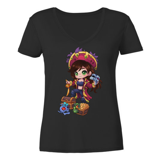 KykyNeko Pirat - Ladies V-Neck Shirt