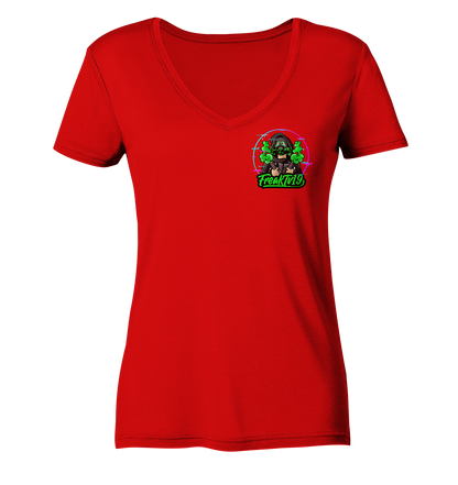 FreakTV19 Logo - Ladies V-Neck Shirt