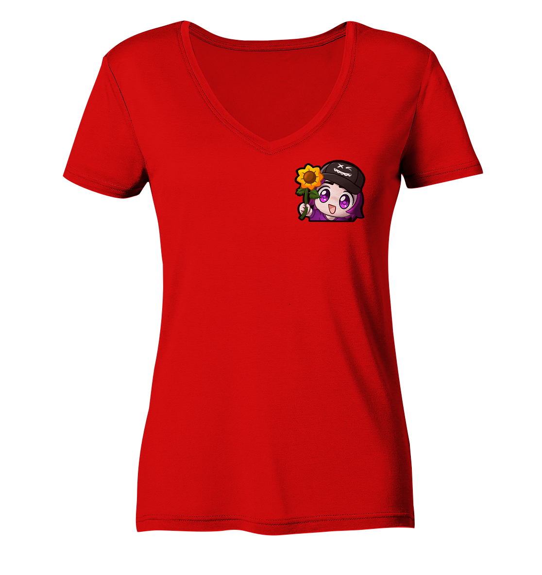 x3_kaspa Flower - Ladies V-Neck Shirt