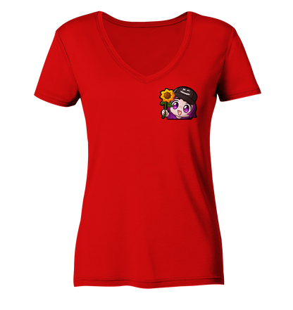 x3_kaspa Flower - Ladies V-Neck Shirt