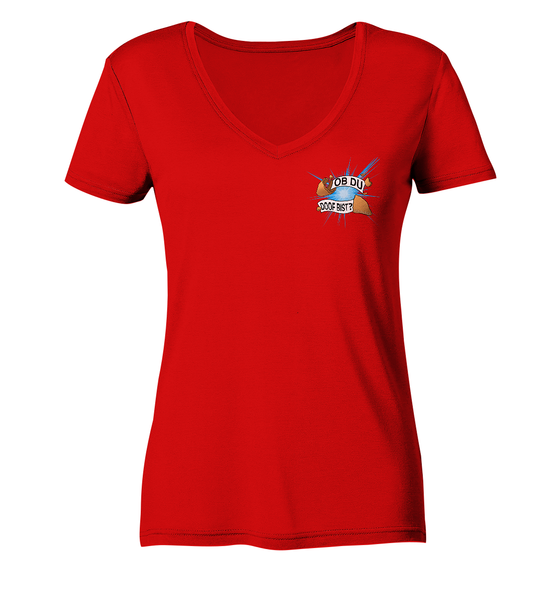 Vischuh21 Glückskeks - Ladies V-Neck Shirt