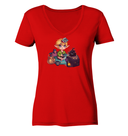 StefanBzockt Gamingroom - Ladies V-Neck Shirt