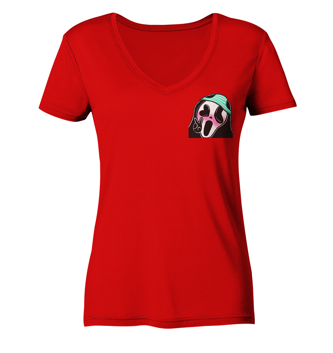 Purple_Dragon GhostFace - Ladies V-Neck Shirt