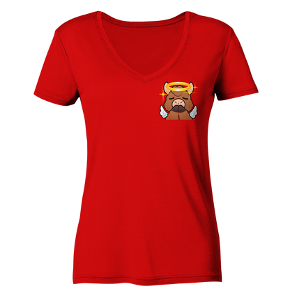 FlauschigTV Angel - Ladies V-Neck Shirt