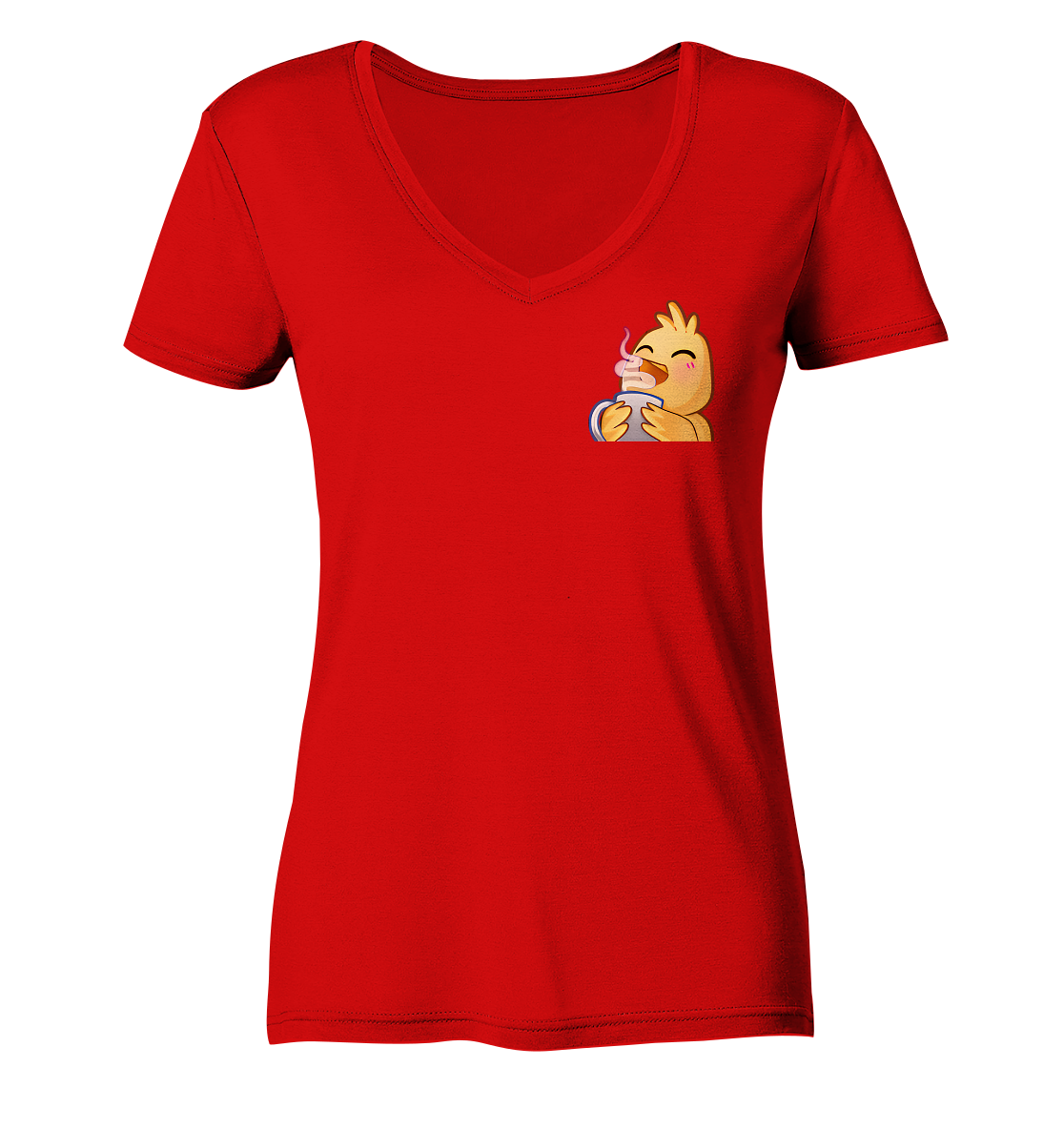 Hahnkaffee - Ladies V-Neck Shirt