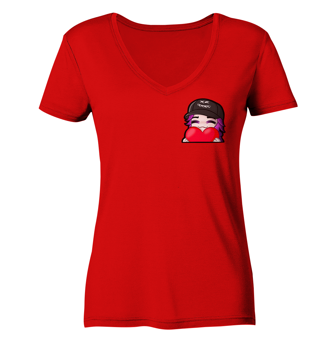 x3_kaspa Love - Ladies V-Neck Shirt
