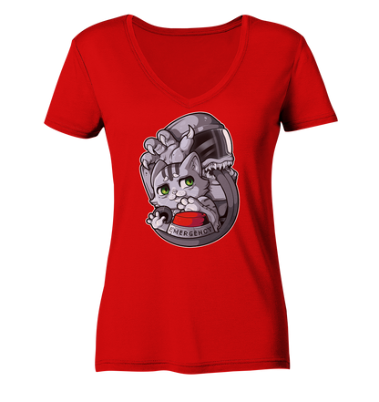 FeineKatze Among Kopf - Ladies V-Neck Shirt