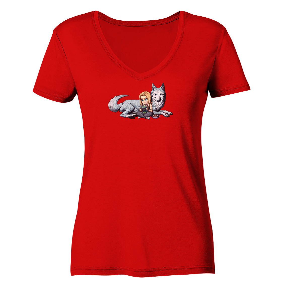StaceyLucia Wolf - Ladies V-Neck Shirt