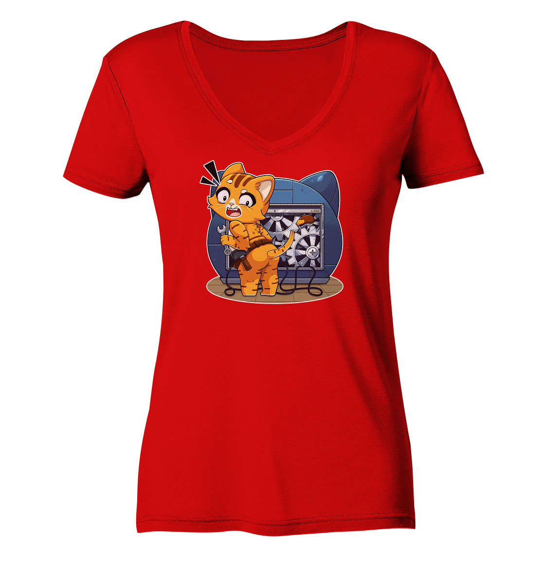 FeineKatze nix Create - Ladies V-Neck Shirt