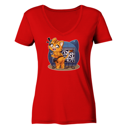 FeineKatze nix Create - Ladies V-Neck Shirt