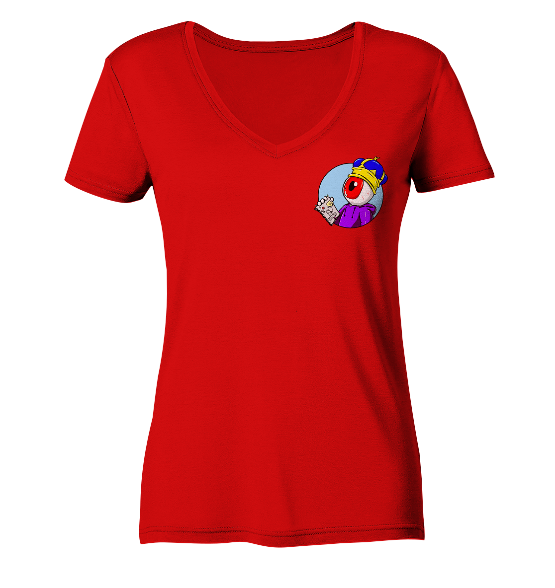 KekLuck Logo - Ladies V-Neck Shirt