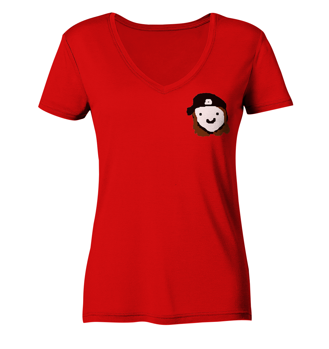 inVertLance Smile - Ladies V-Neck Shirt