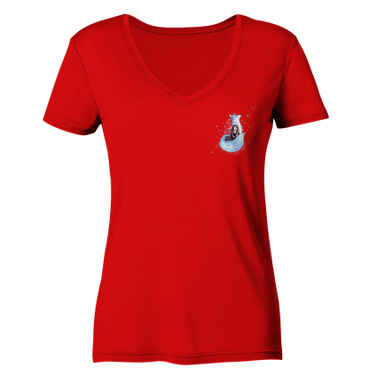 Ice_Kiki Design - Ladies V-Neck Shirt