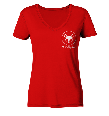 MrMrNightfox Logo - Ladies V-Neck Shirt