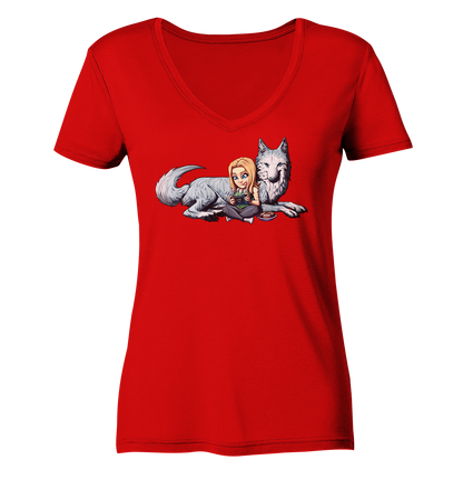 StaceyLucia Wolf - Ladies V-Neck Shirt