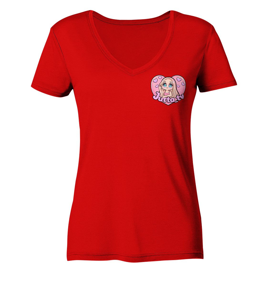 Jutta_tv Logo - Ladies V-Neck Shirt