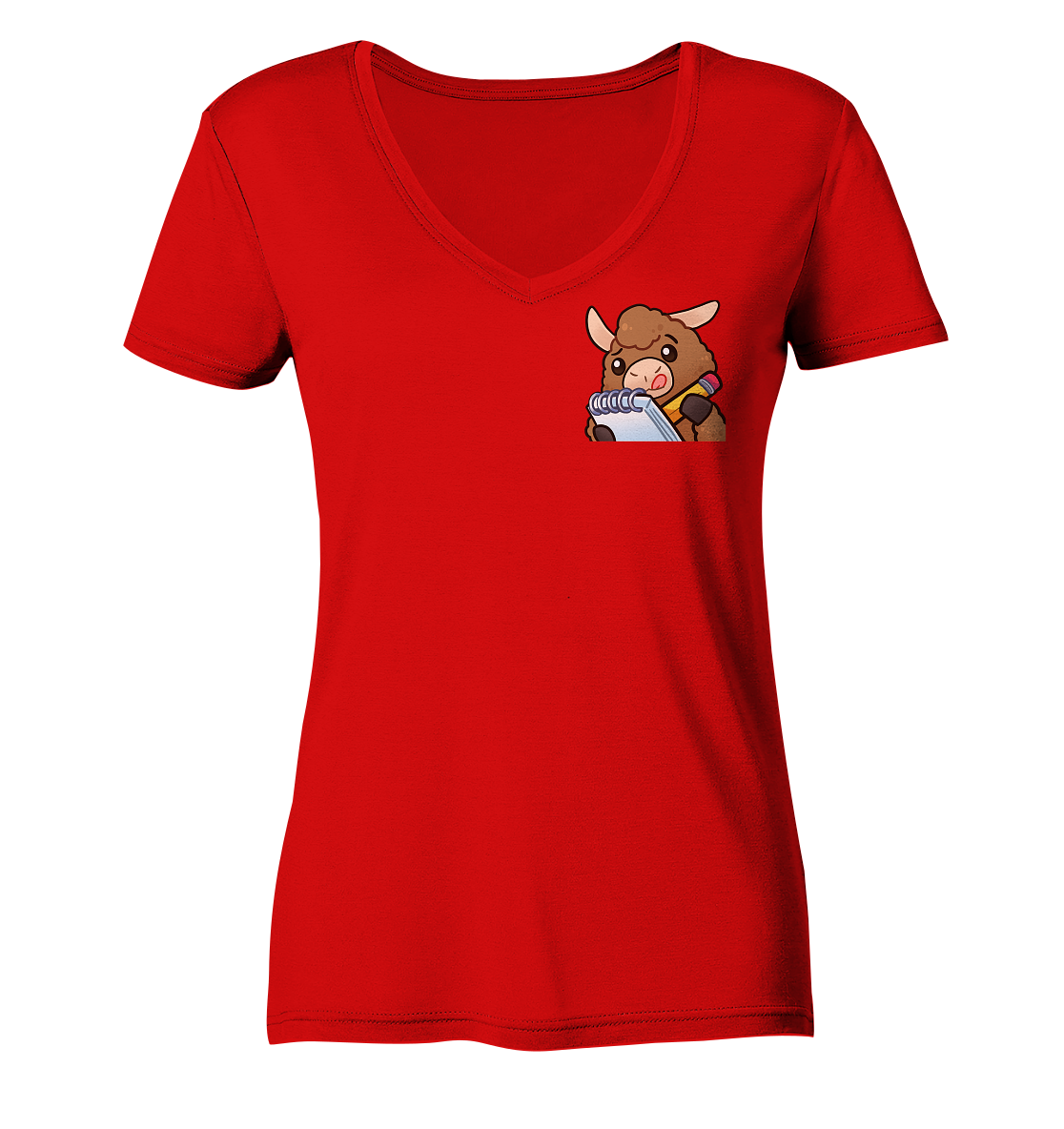 FlauschigTV Note - Ladies V-Neck Shirt