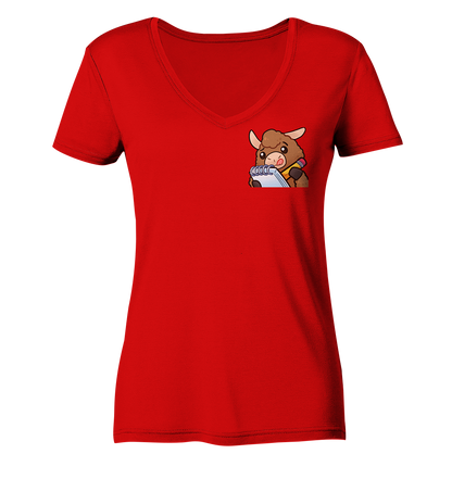 FlauschigTV Note - Ladies V-Neck Shirt