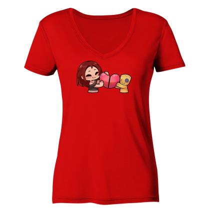 KoRngirL81 Herz - Ladies V-Neck Shirt