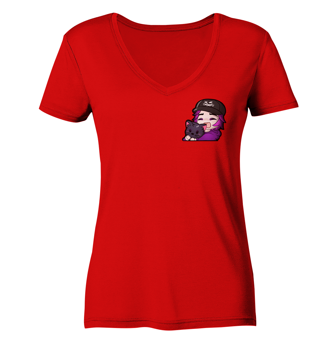 x3_kaspa Hug - Ladies V-Neck Shirt