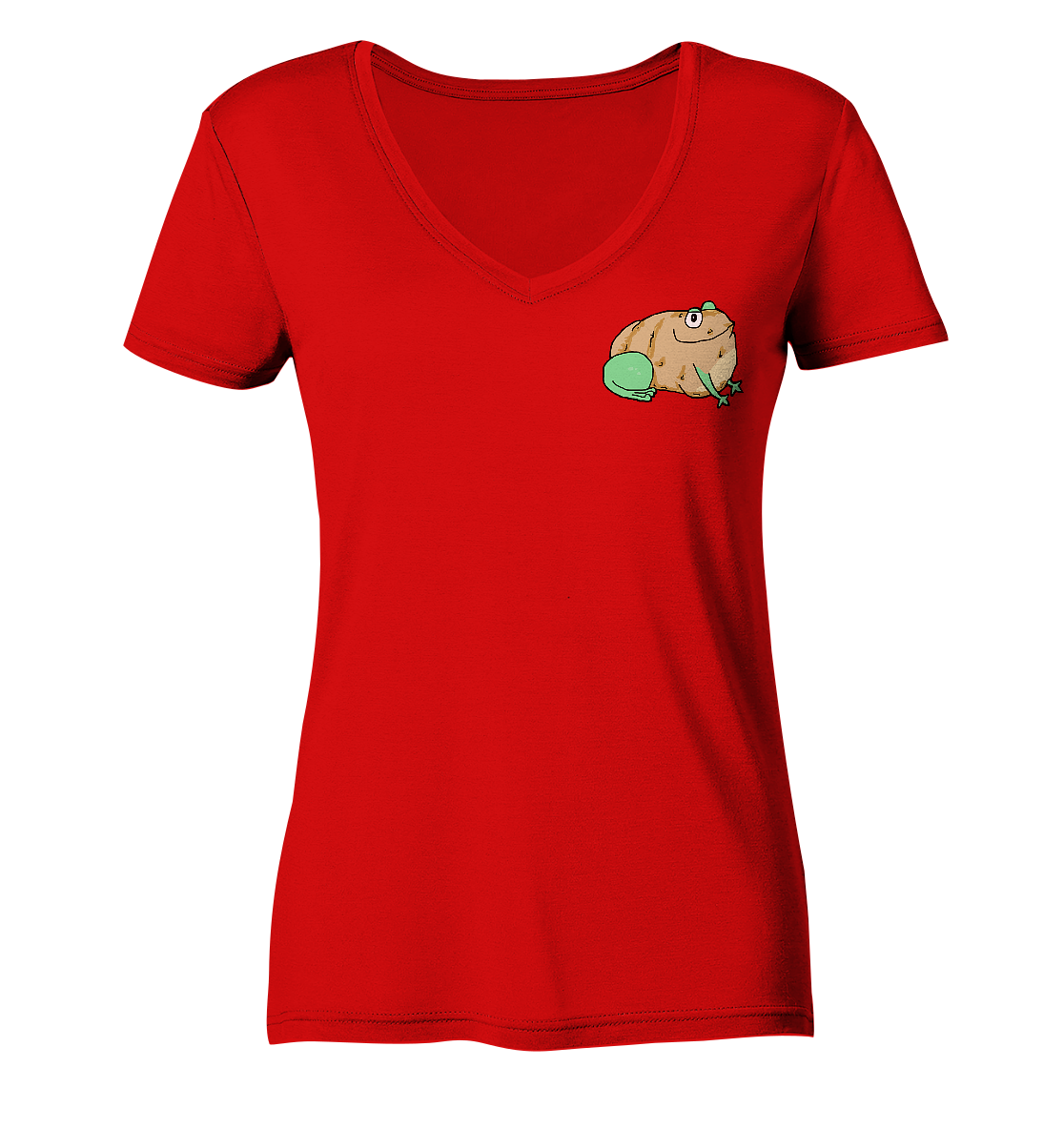 Aylana87 Kartoffelfrosch - Ladies V-Neck Shirt