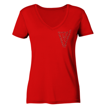 Verdipwnz Emotes - Ladies V-Neck Shirt