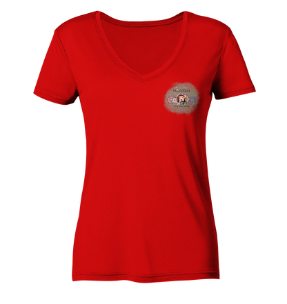 La_N00ba Logo - Ladies V-Neck Shirt