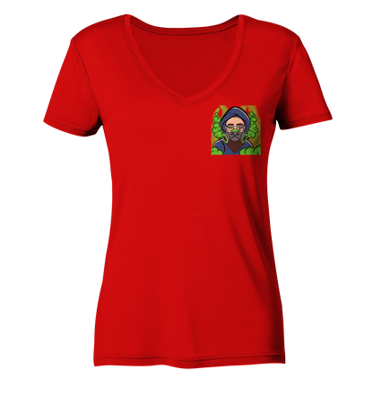 Adropon Mask - Ladies V-Neck Shirt