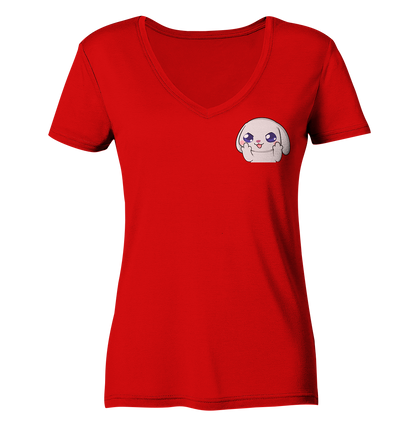 HuwJeffner MiddleFinger - Ladies V-Neck Shirt