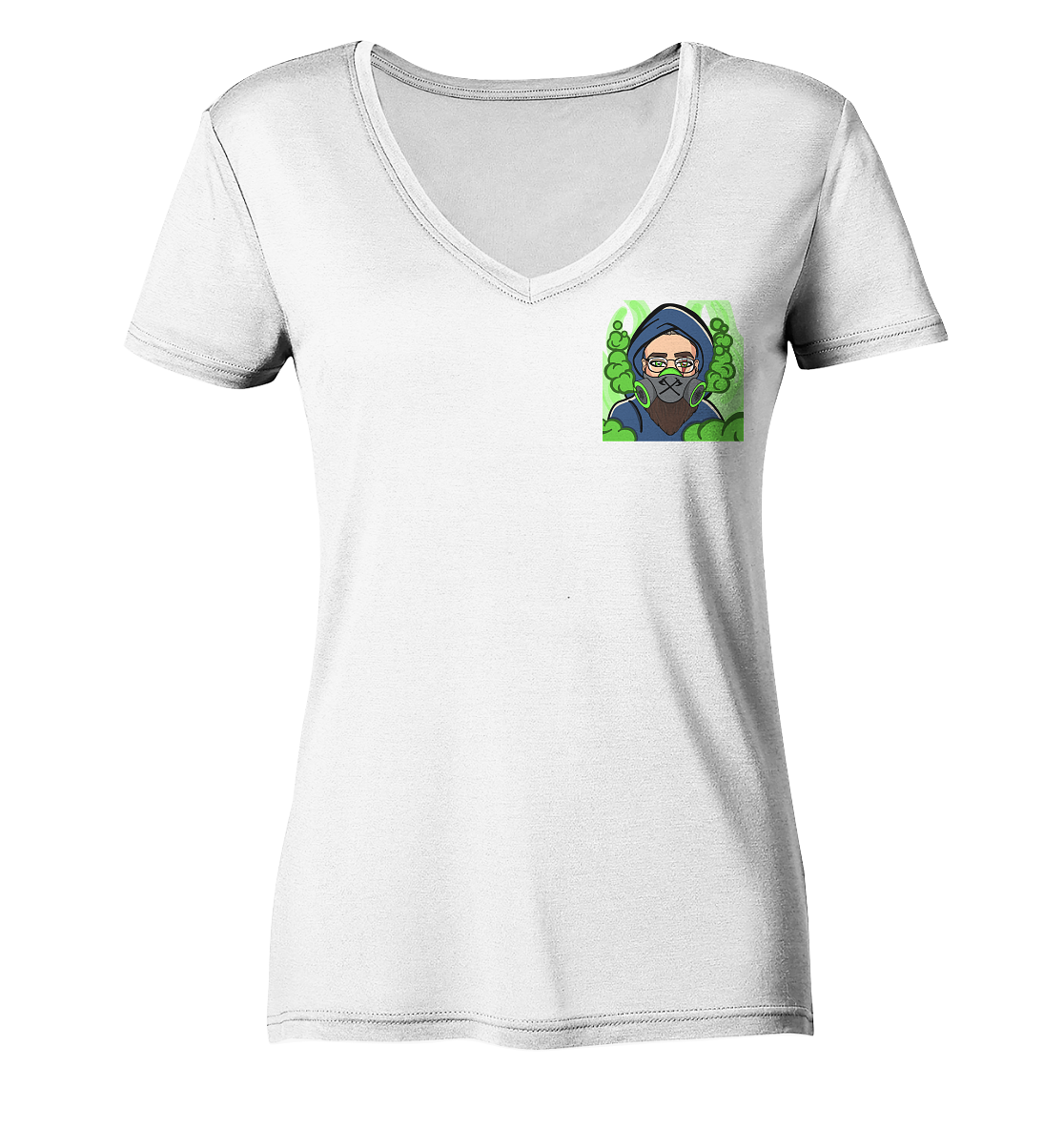 Adropon Mask - Ladies V-Neck Shirt