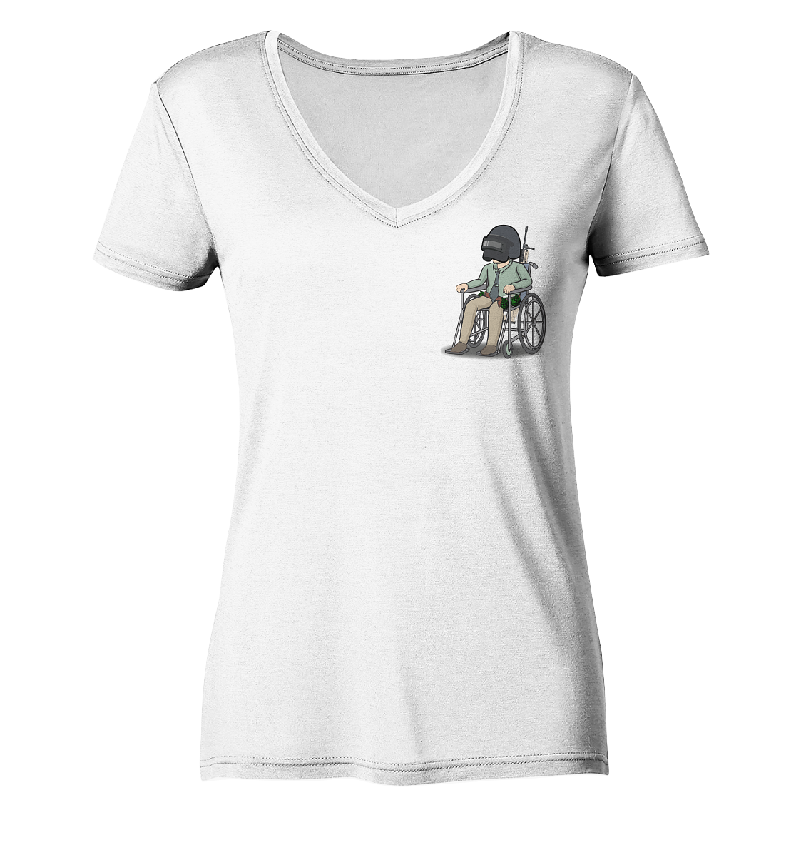 NoHandsNoSchoki PUBG - Ladies V-Neck Shirt