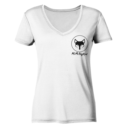 MrMrNightfox Logo - Ladies V-Neck Shirt