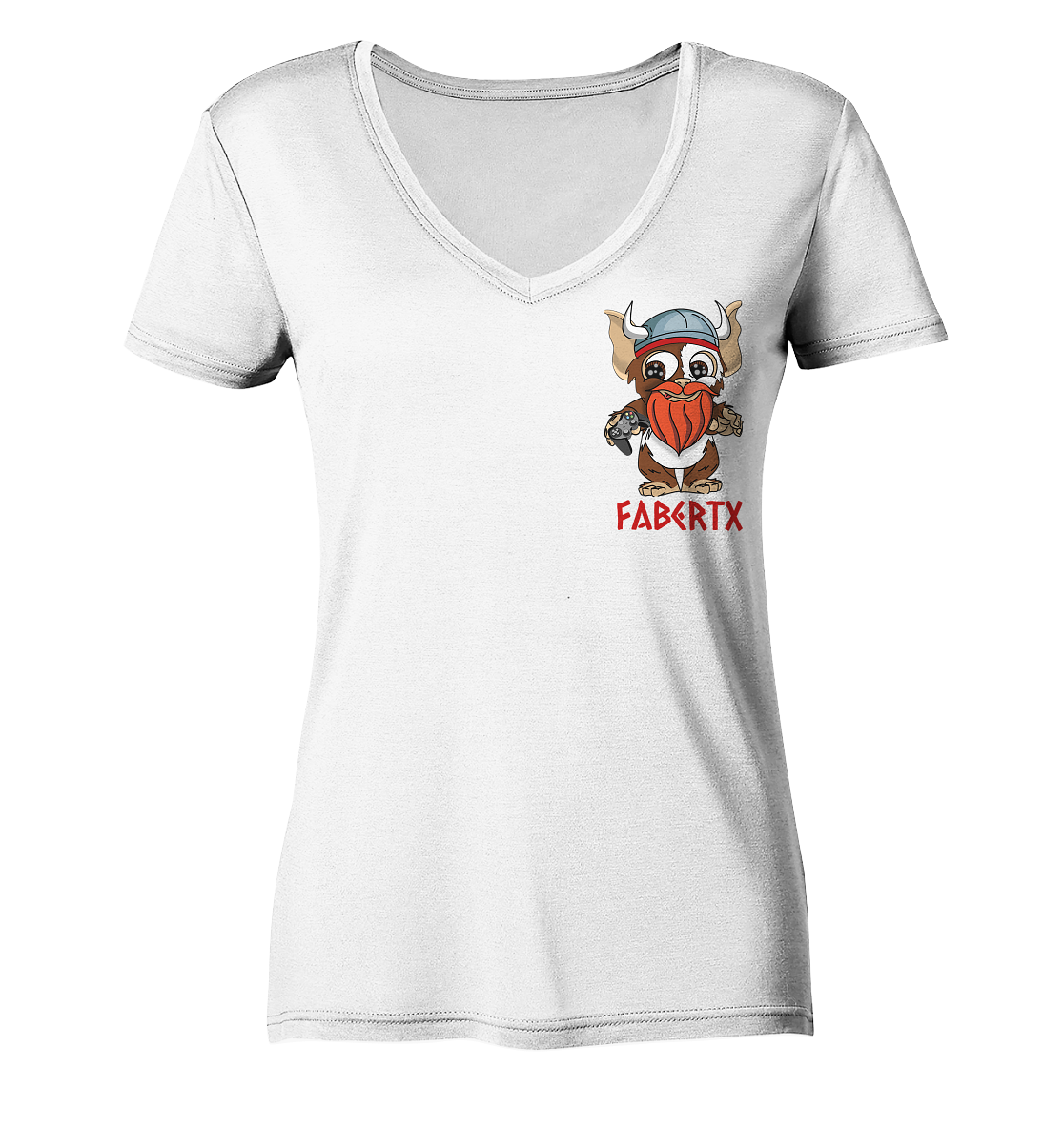 Fabertx Logo - Ladies V-Neck Shirt