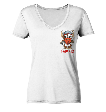 Fabertx Logo - Ladies V-Neck Shirt