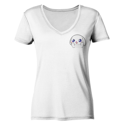 HuwJeffner MiddleFinger - Ladies V-Neck Shirt