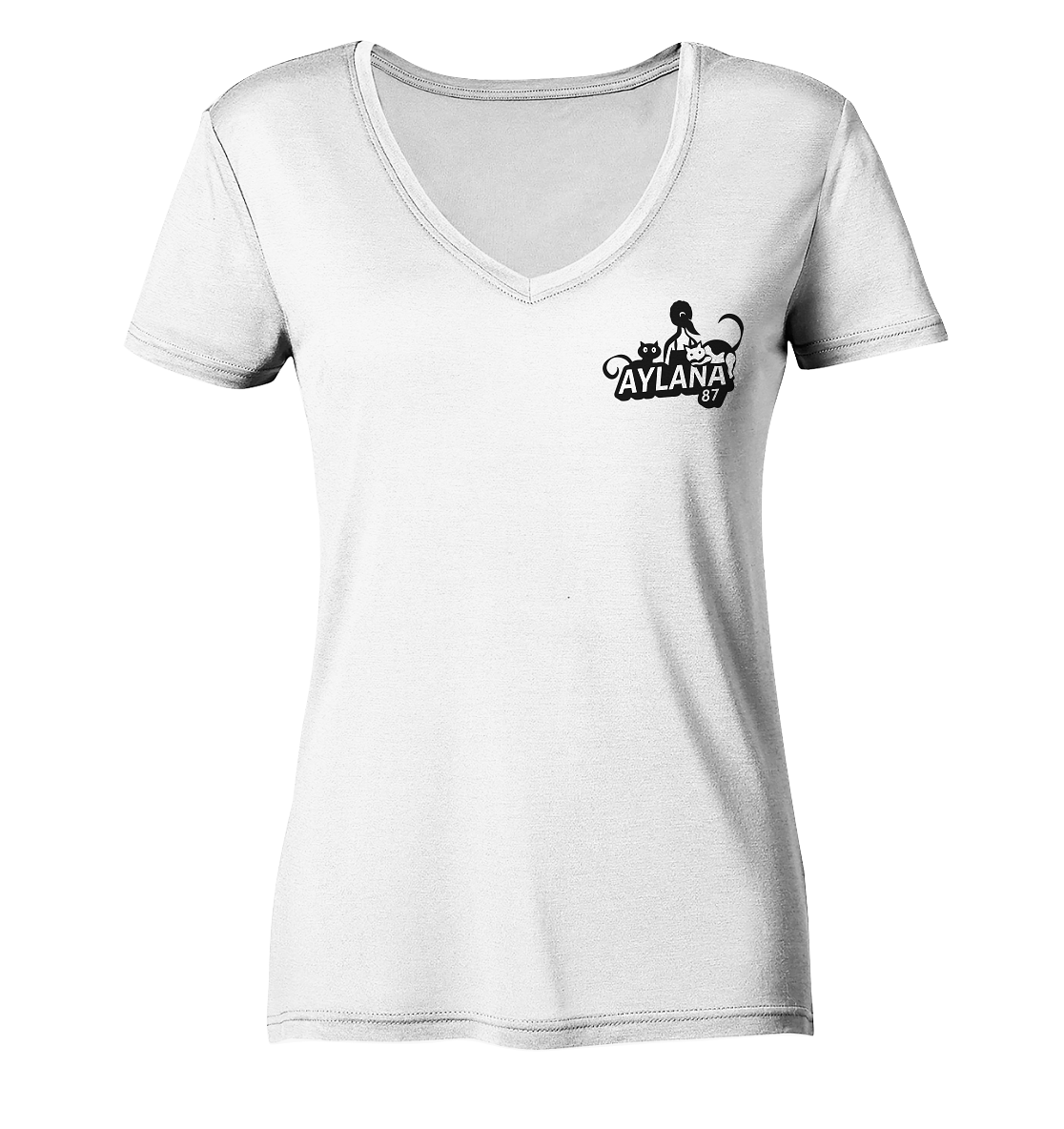 Aylana87 Logo - Ladies V-Neck Shirt