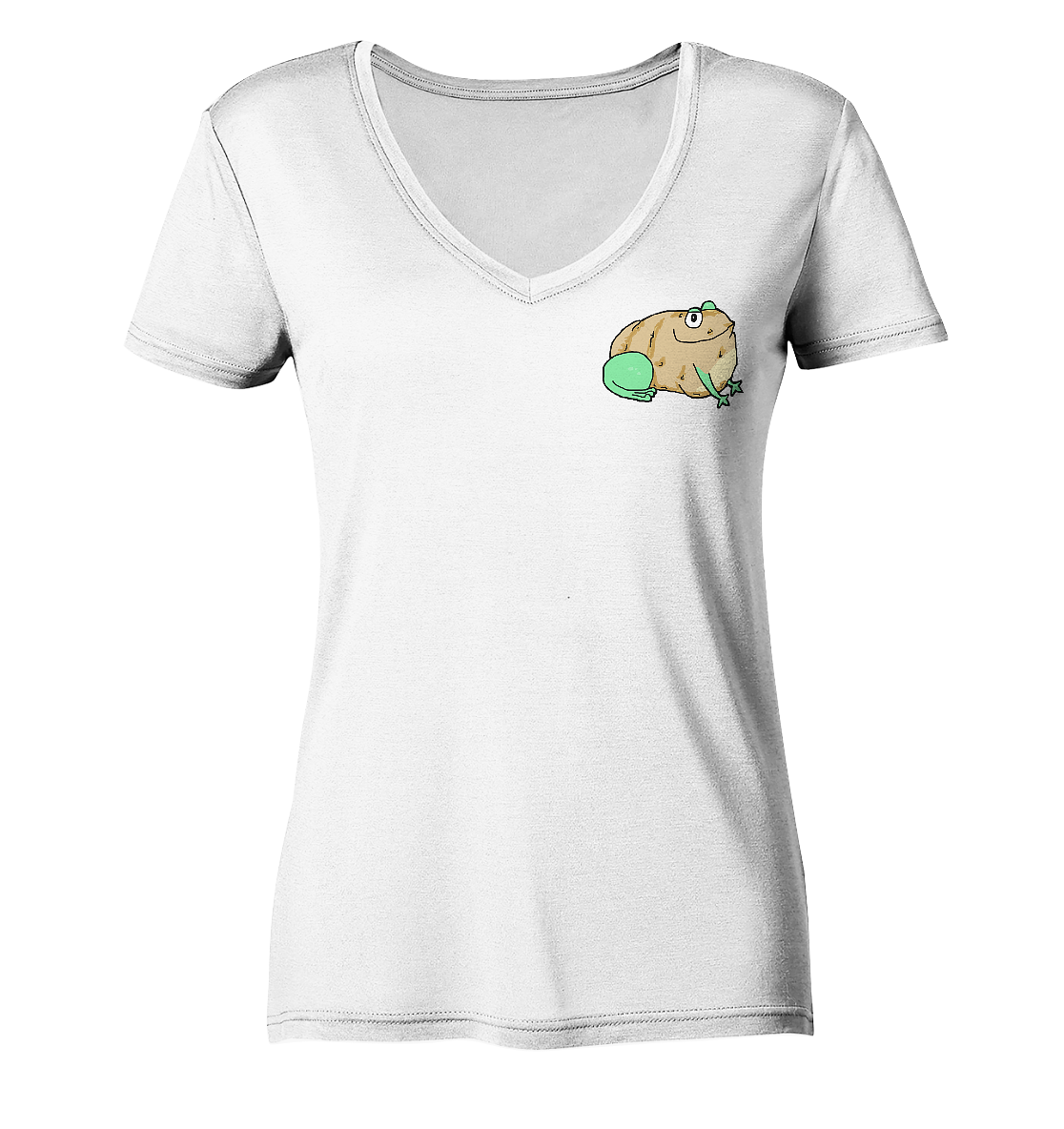 Aylana87 Kartoffelfrosch - Ladies V-Neck Shirt