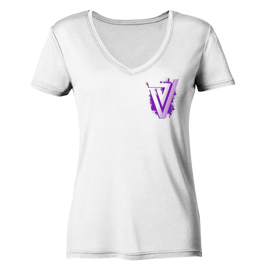 Verdipwnz Splash - Ladies V-Neck Shirt