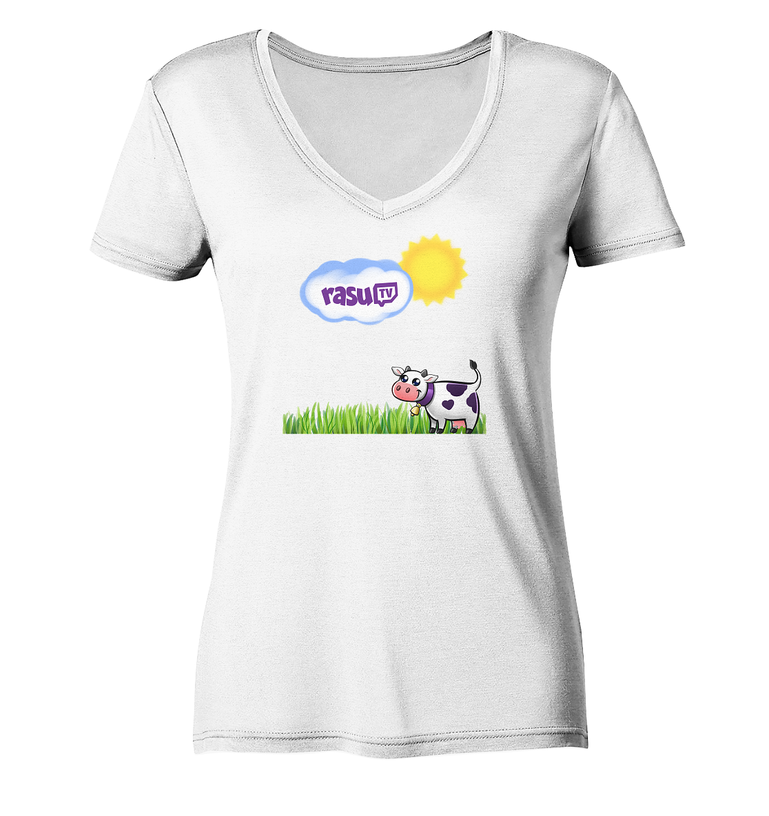 rasuTV Day - Ladies V-Neck Shirt